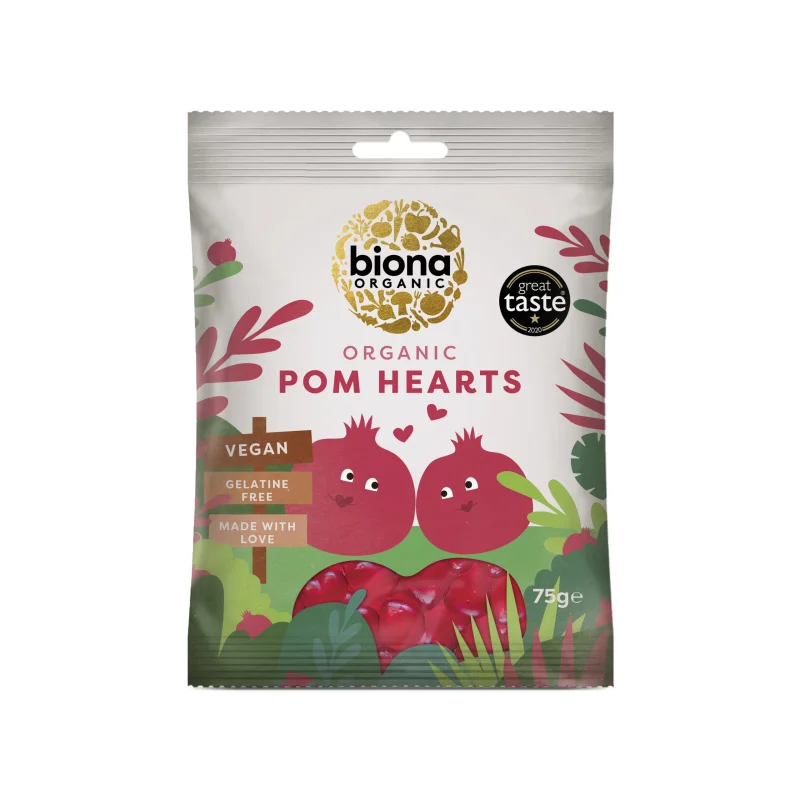 Jeleuri inimioare cu rodie bio 75g Biona