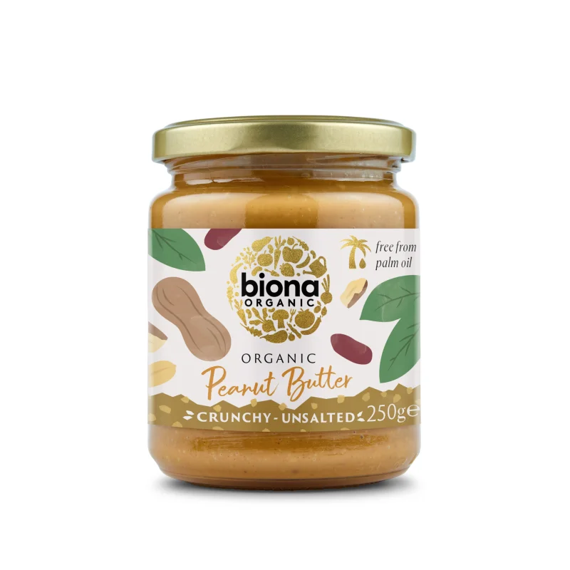 Crema de arahide crunchy bio 250g Biona