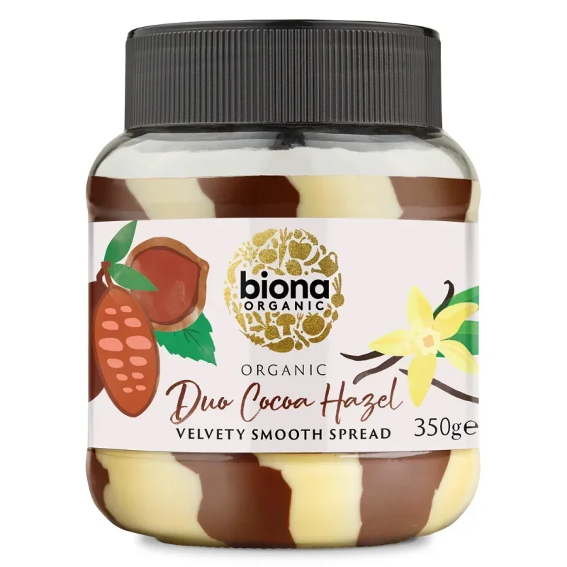 Crema de ciocolata cu alune duo swirl bio 350g Biona