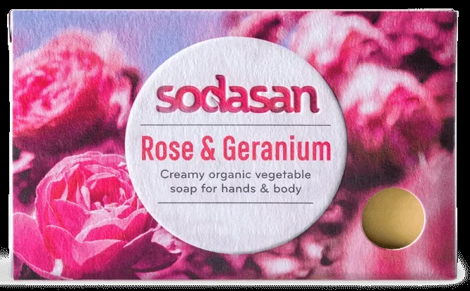 Sapun crema cu trandafir salbatic ecologic 100g Sodasan