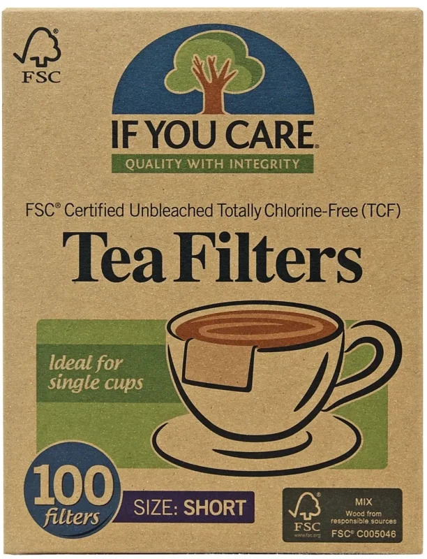 Filtre de ceai scurte nealbite compostabile 100buc If You Care