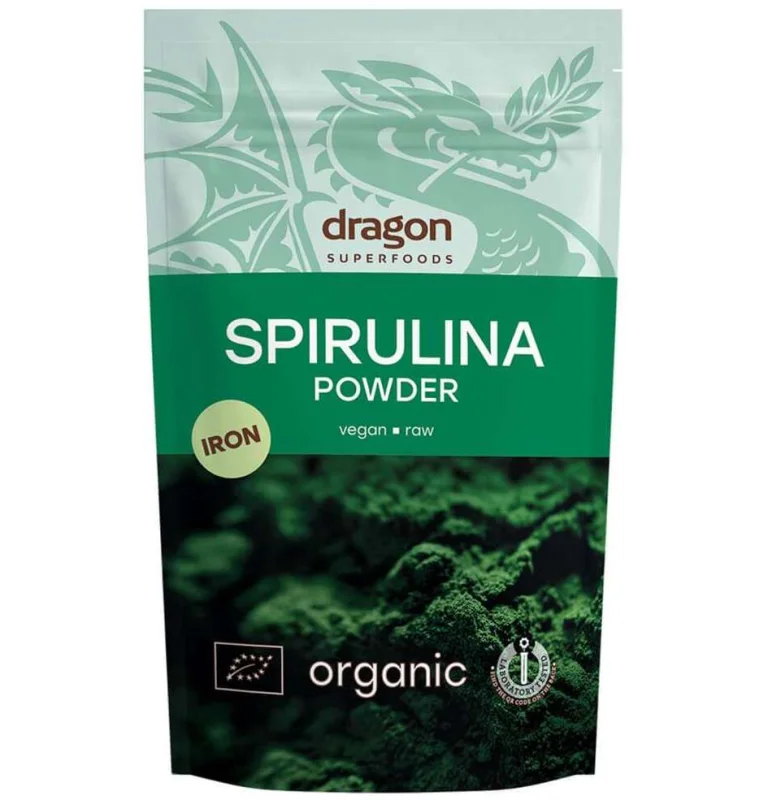 Spirulina pulbere bio 200g Dragon Superfoods