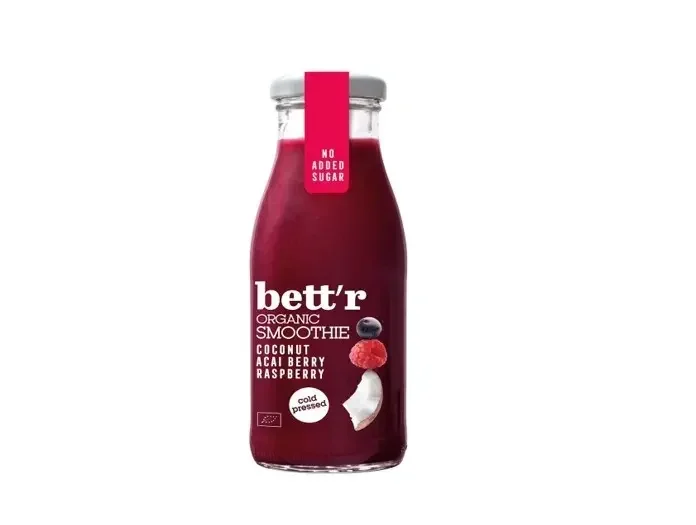 Smoothie cu zmeura, acai si cocos bio 250ml Bettr