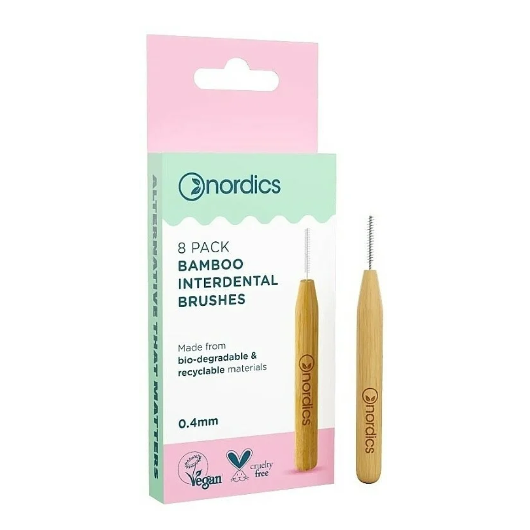 Periute interdentare din bambus dimensiune 0.40mm – 8 buc Nordics