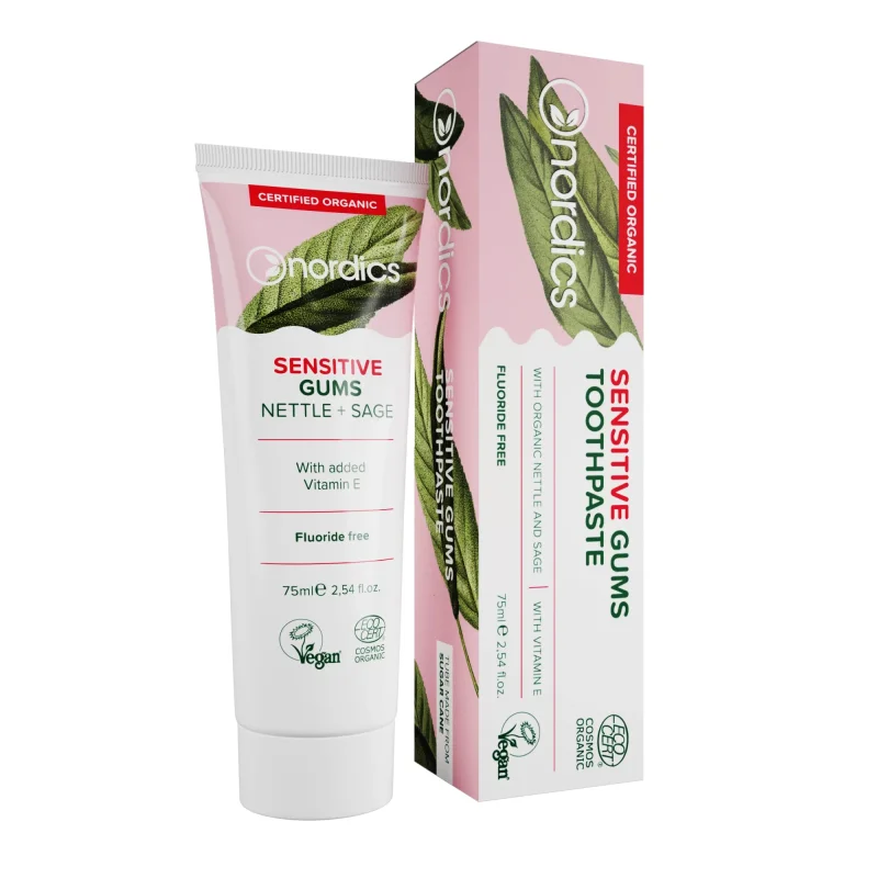Pasta de dinti Sensitive cu urzica si salvie bio 75ml Nordics
