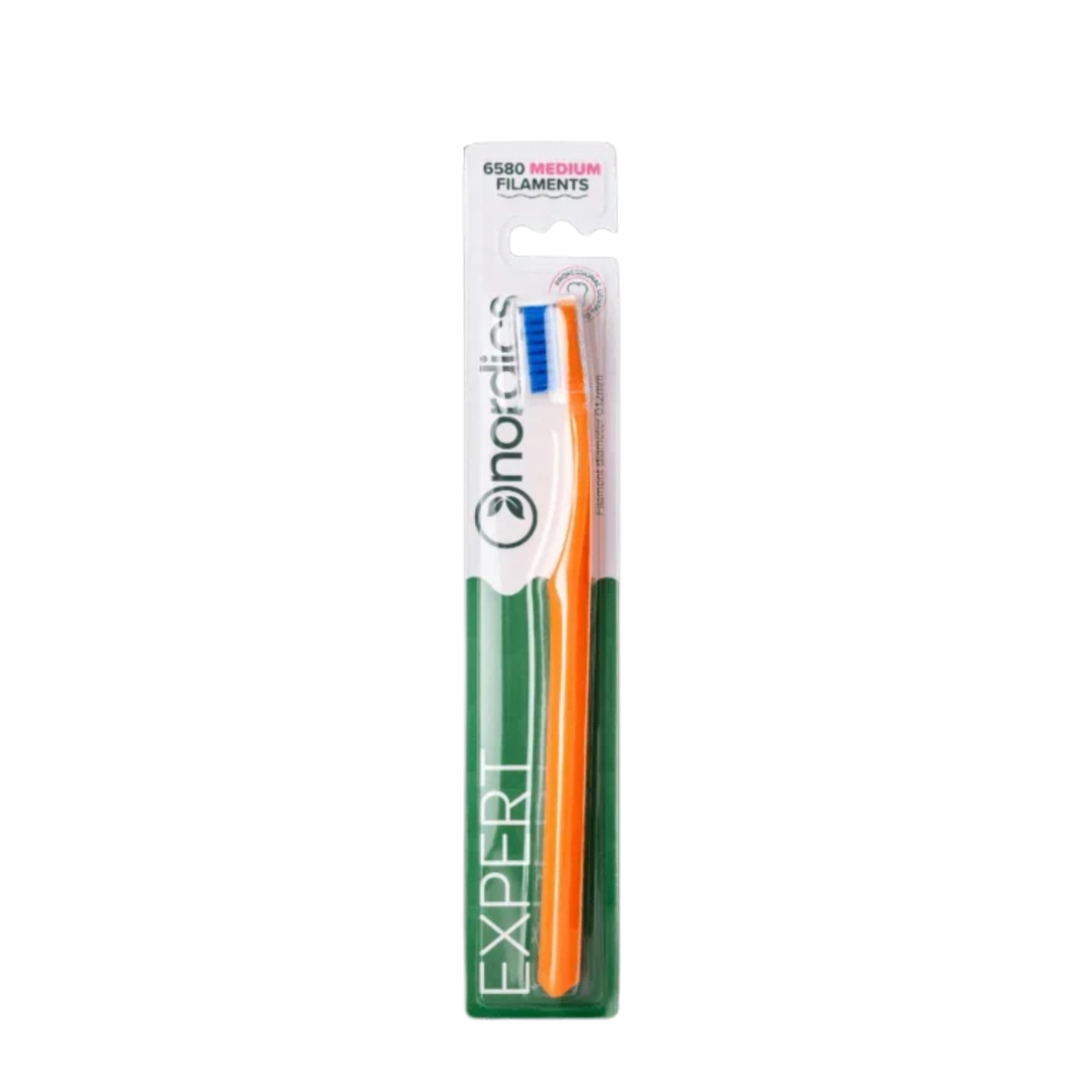 Periuta de dinti Expert Curve 6580 filamente – medie – portocaliu Nordics