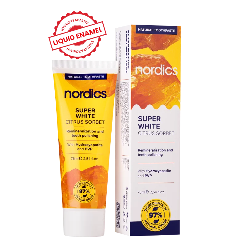 Pasta de dinti pentru albire cu citrice 75ml Nordics