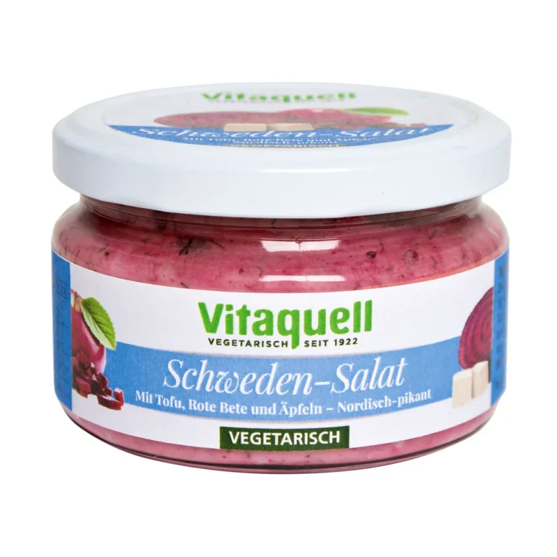 Salata suedeza cu tofu, sfecla rosie si mere 200g Vitaquell