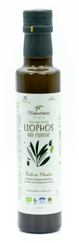 Ulei de masline extravirgin liphos high phenolic bio 250ml Stamatakos Olivegrove
