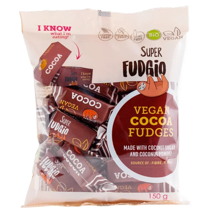 Caramele – aroma cacao bio 150g Super Fudgio