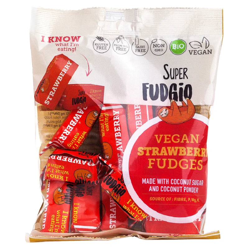 Caramele – aroma capsuni bio 150g Super Fudgio
