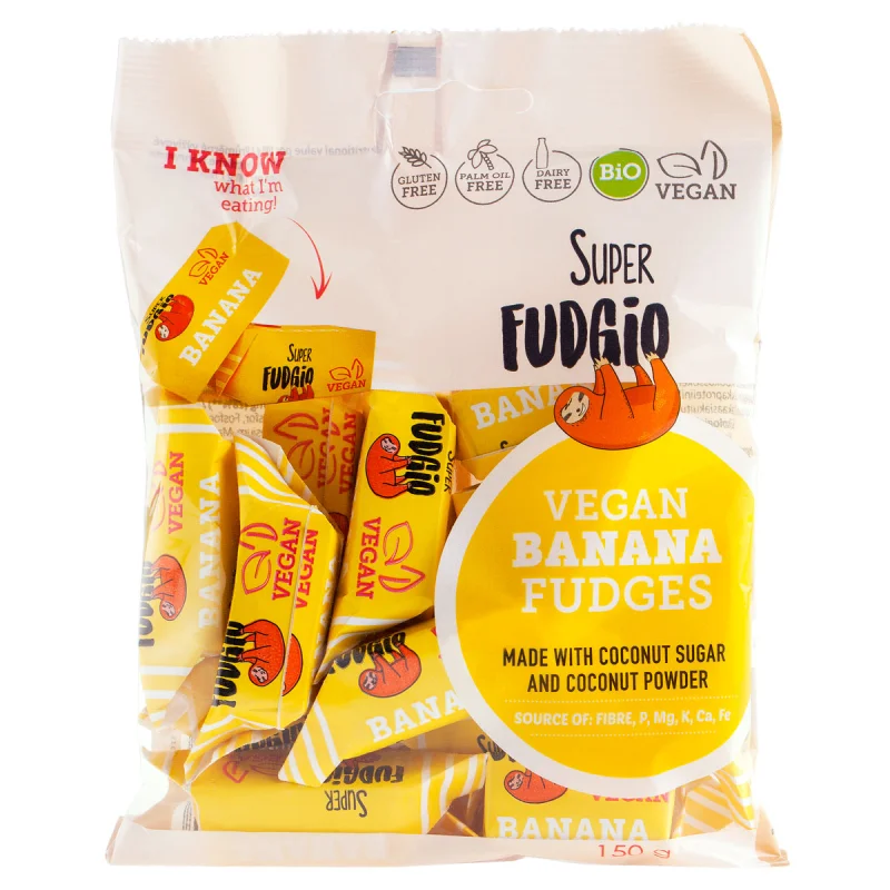 Caramele – aroma banane bio 150g Super Fudgio