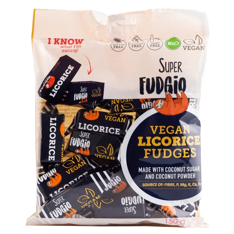 Caramele – aroma lemn dulce bio 150g Super Fudgio