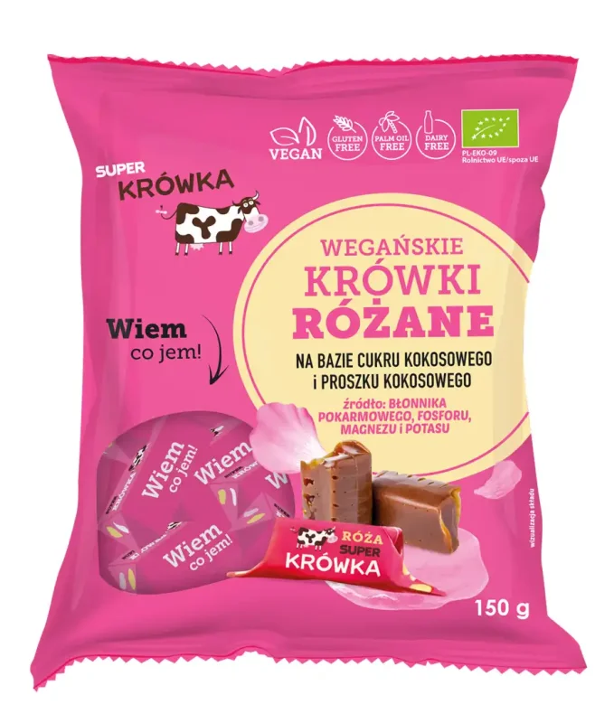 Caramele – aroma trandafir bio 150g Super Fudgio