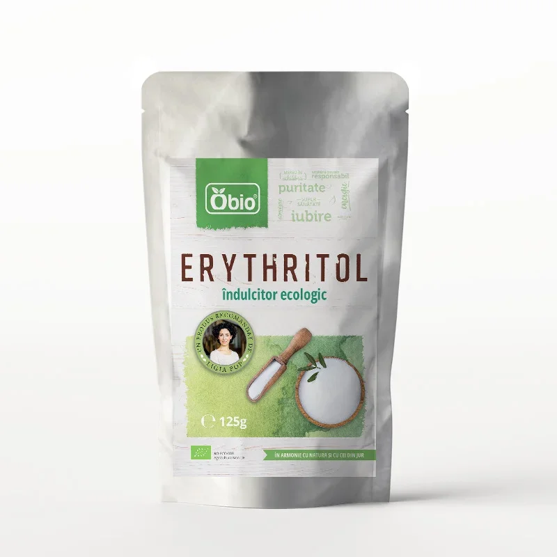 Erythritol indulcitor bio 125g Obio