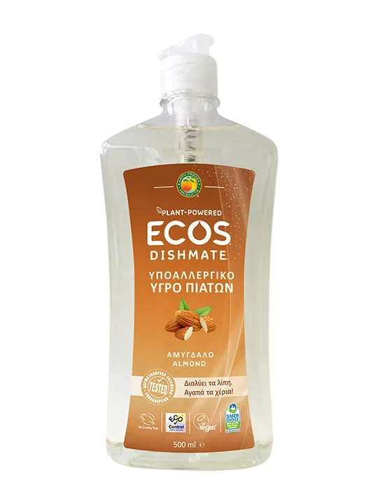 Detergent lichid pentru vase cu migdale 500ml Ecos