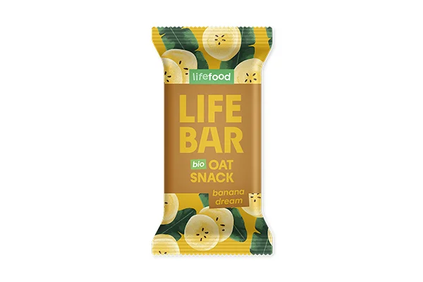 Baton de ovaz cu banane bio 40g Lifebar