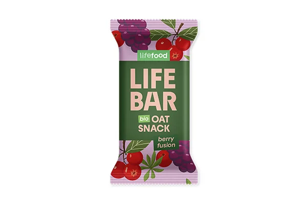 Baton de ovaz cu fructe de padure bio 40g Lifebar