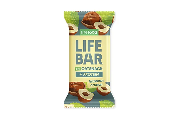 Baton proteic de ovaz cu alune de padure bio 40g Lifebar