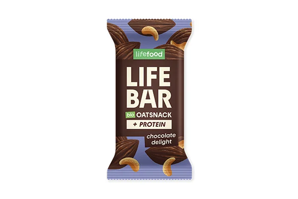 Baton proteic de ovaz cu ciocolata bio 40g Lifebar