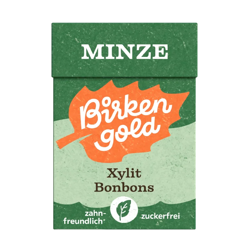 Drajeuri cu menta indulcite cu xylitol 30g Birkengold
