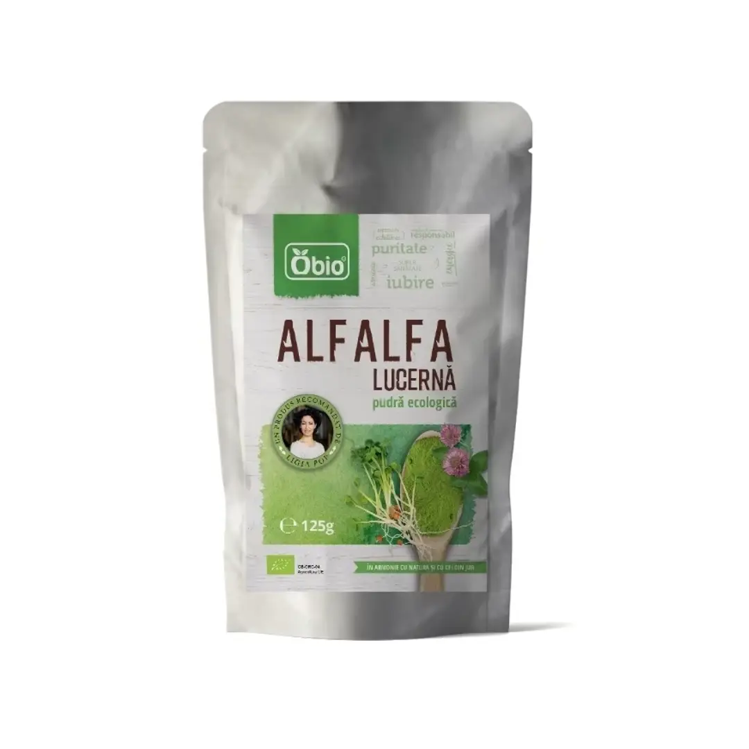 Alfalfa (lucerna) pudra bio 125g Obio