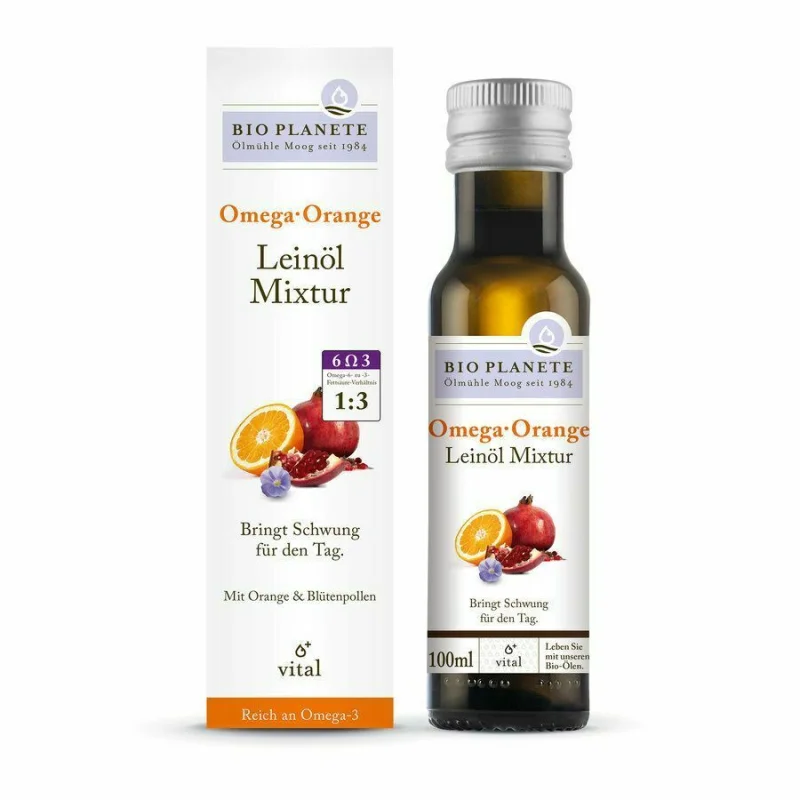 Mix de ulei de in omega orange bio 100ml Bio Planete