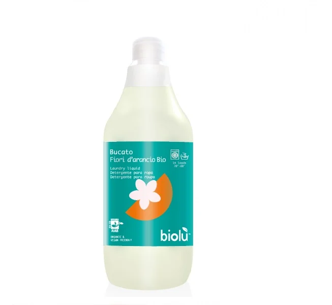 Detergent lichid pentru rufe albe si colorate cu portocale ecologic 1l Biolu
