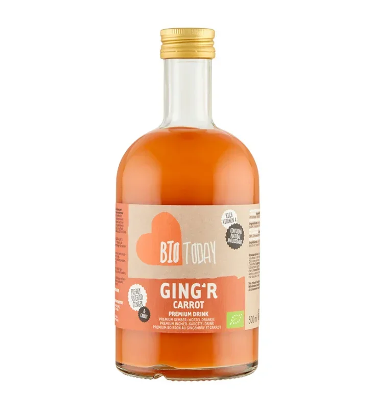 Bautura premium cu ghimbir si morcov bio 500ml Bio Today