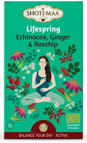 Ceai balance your day – lifespring – echinacea, ghimbir si macese bio 16dz x 2g 32g Shotimaa