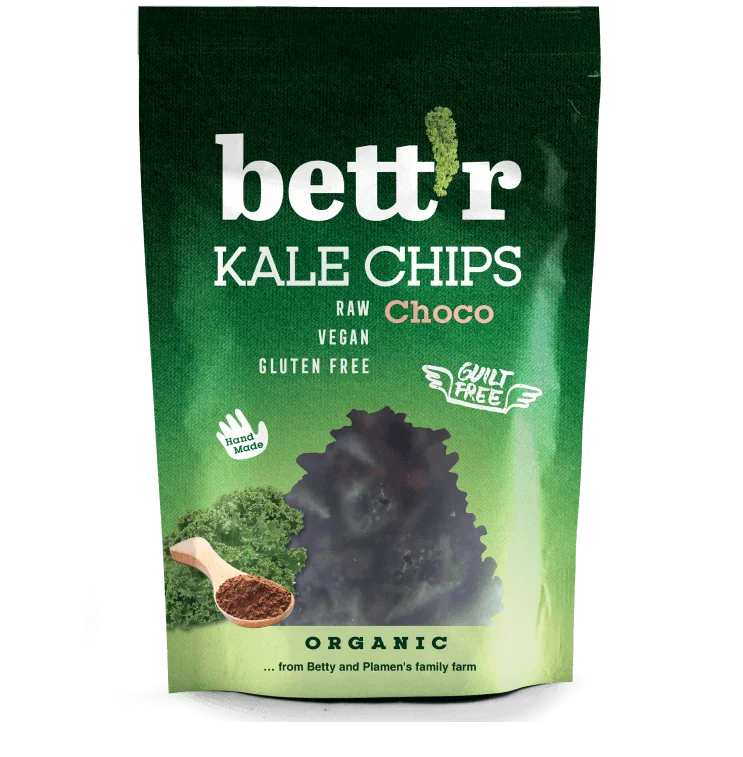 Chips din kale cu ciocolata bio 30g Bettr