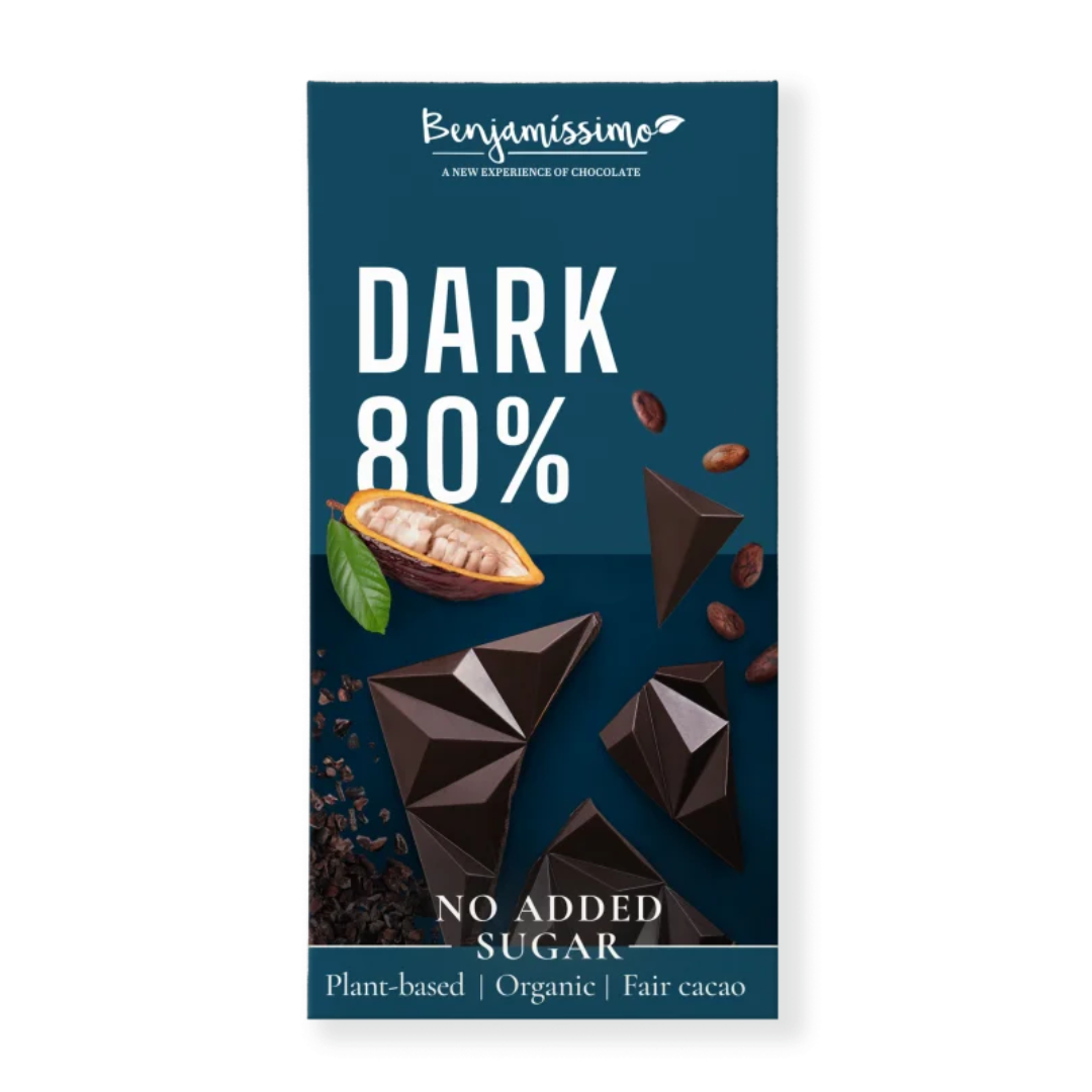 Ciocolata neagra 80% bio 60g Benjamissimo