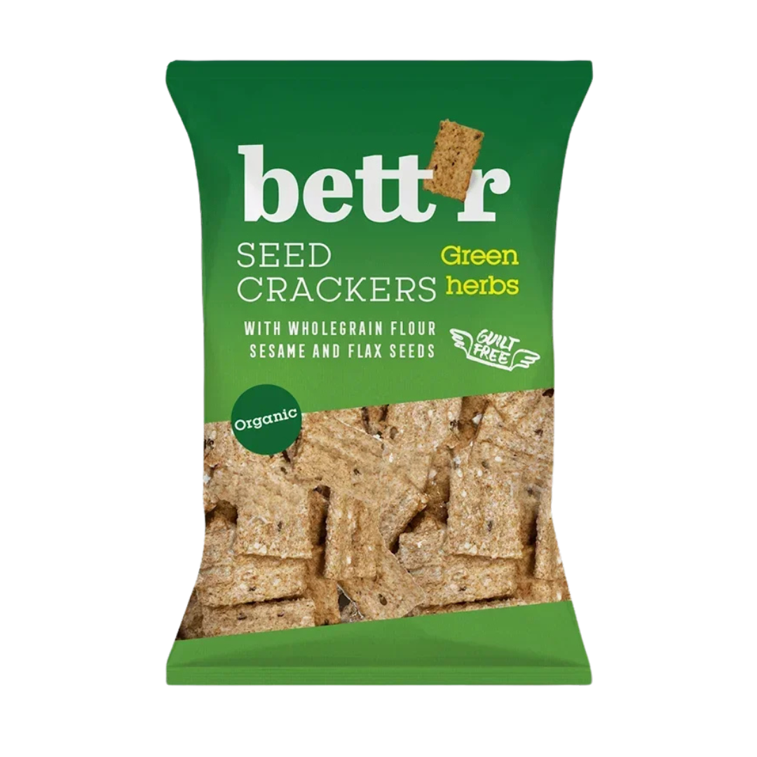 Crackers integrali cu ierburi bio 150g Bettr