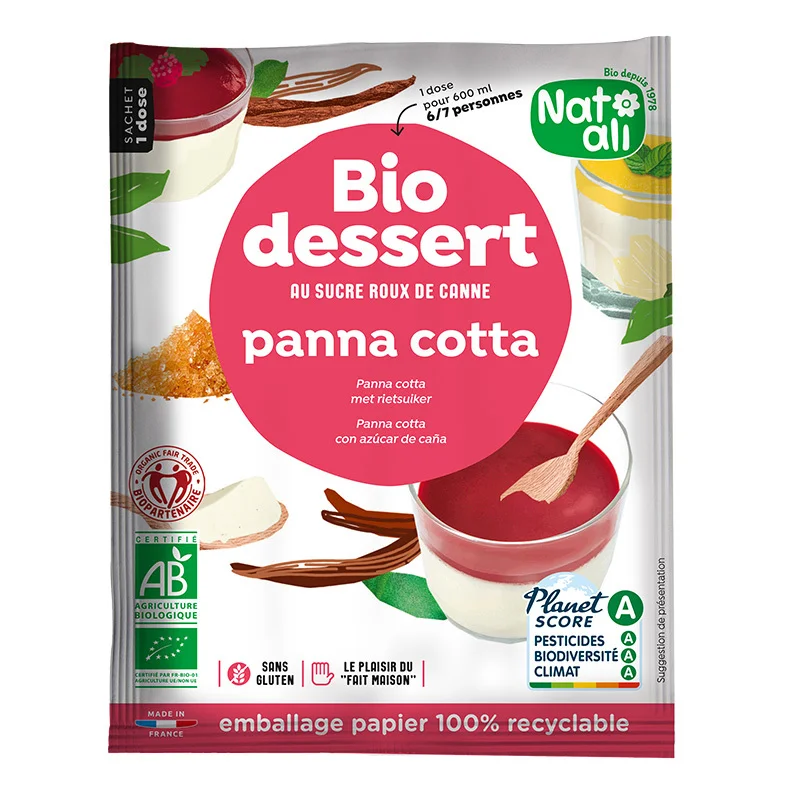 Desert panna cotta bio 45g Nat-ali