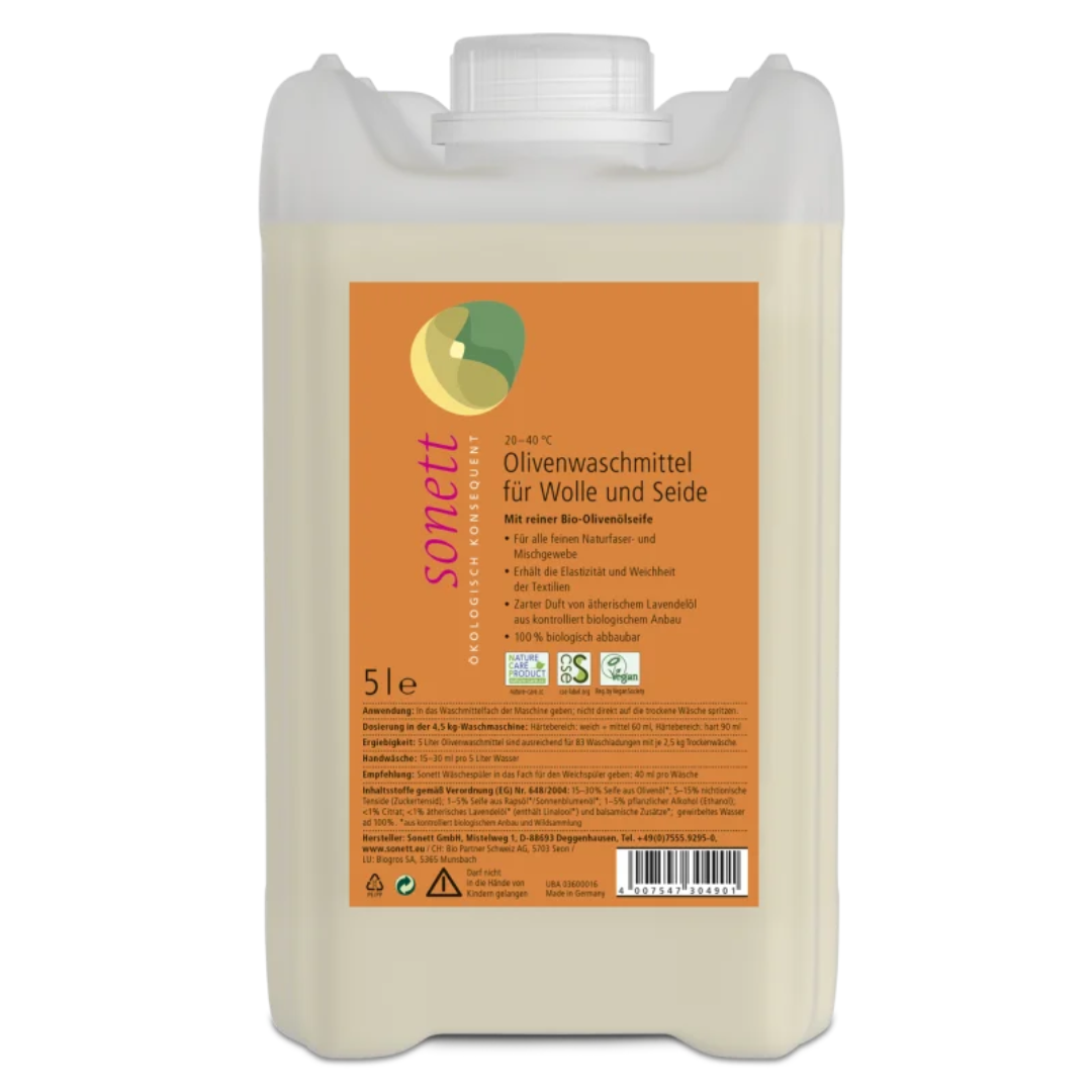 Detergent lichid pentru lana si matase ecologic 5l Sonett