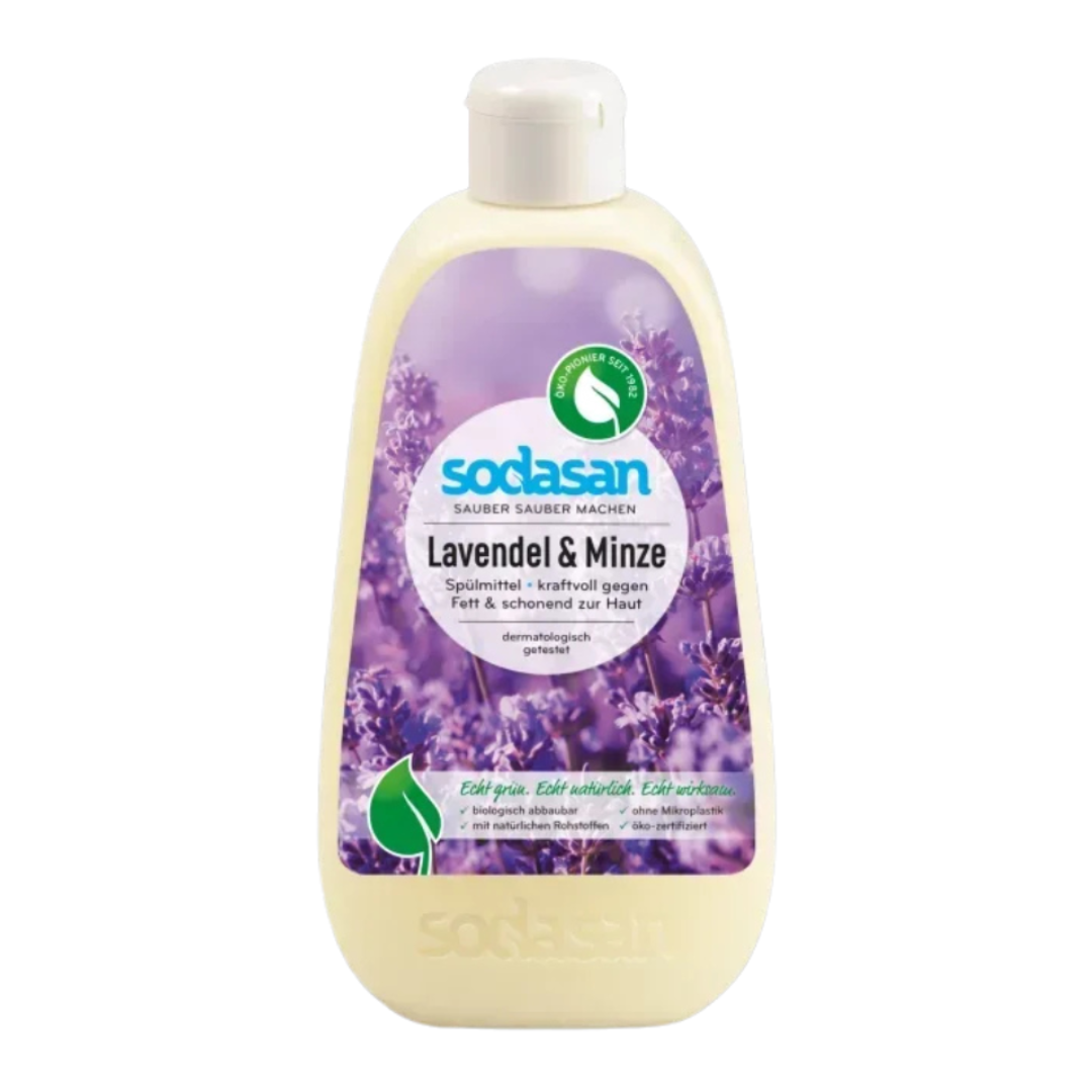 Detergent lichid pentru vase cu lavanda si menta ecologic 500ml Sodasan