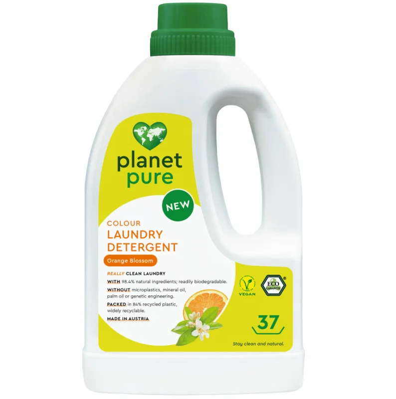 Detergent bio pentru rufe colorate – flori de portocal – 1.48 litri, Planet Pure