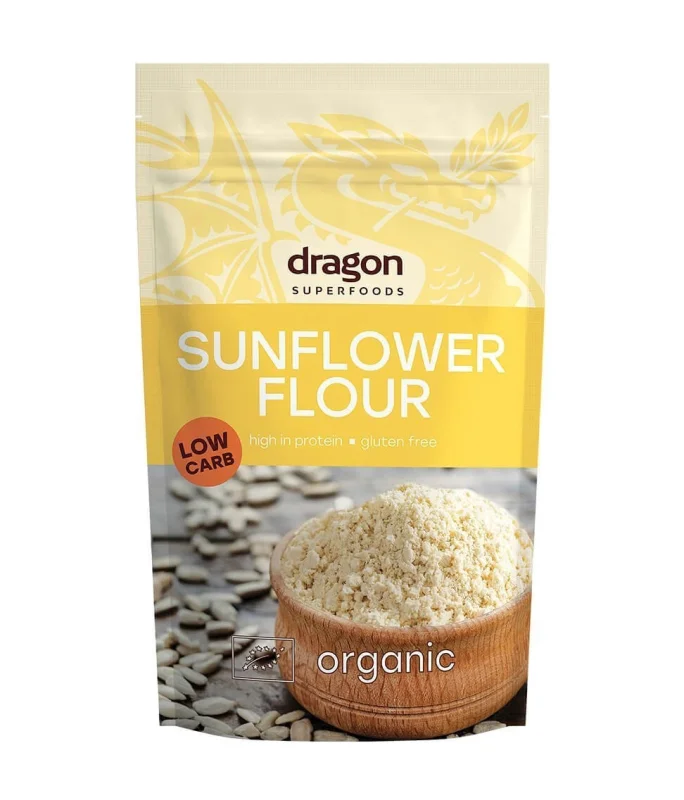 Faina din seminte de floarea soarelui bio 200g Dragon Superfoods