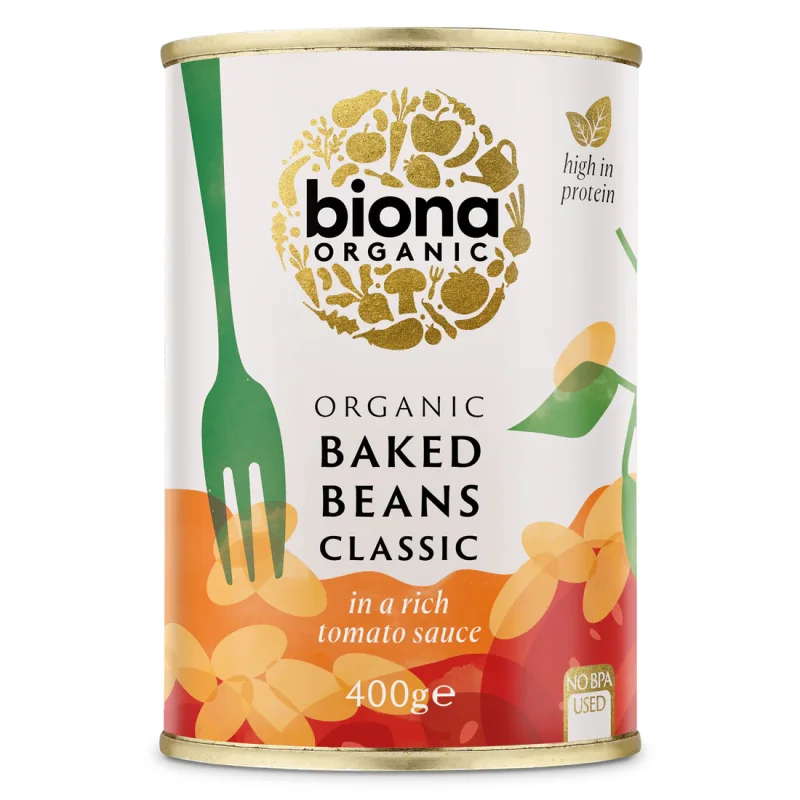 Fasole haricot in sos de rosii la conserva bio 400g Biona