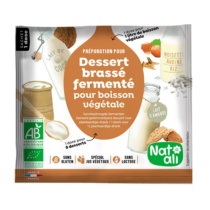 Ferment pentru deserturi din bauturi vegetale bio 24g Nat-ali