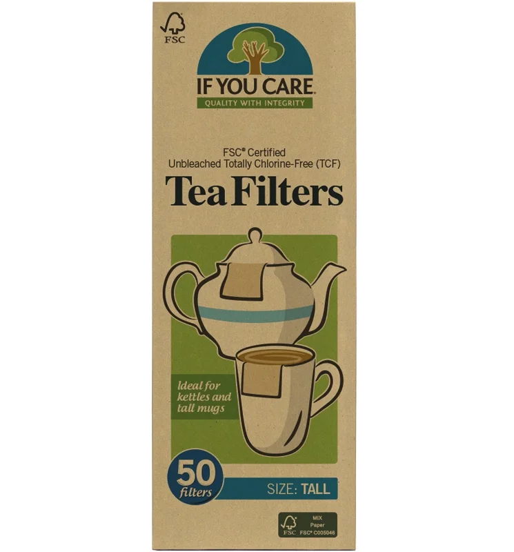 Filtre de ceai inalte nealbite compostabile 50buc If You Care