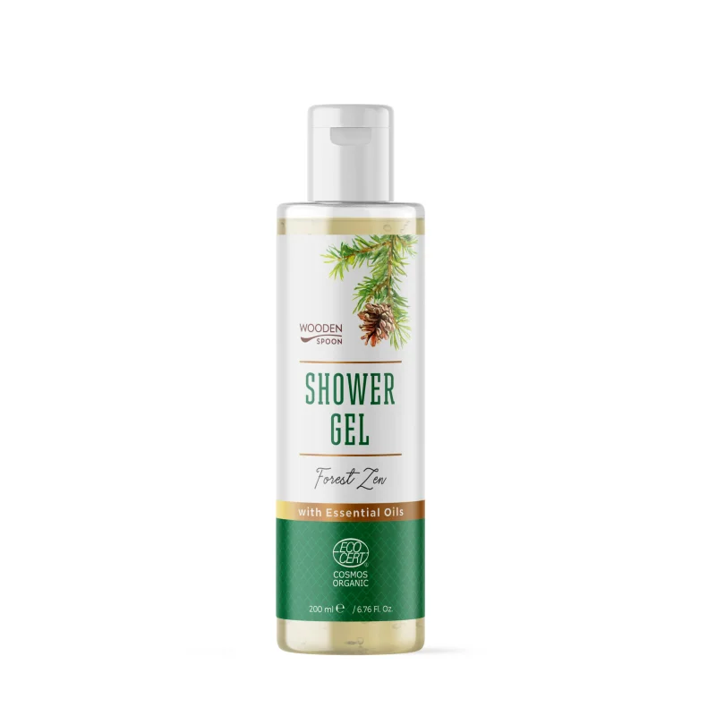 Gel de dus cu busuioc si pin ecologic 200ml Wooden Spoon
