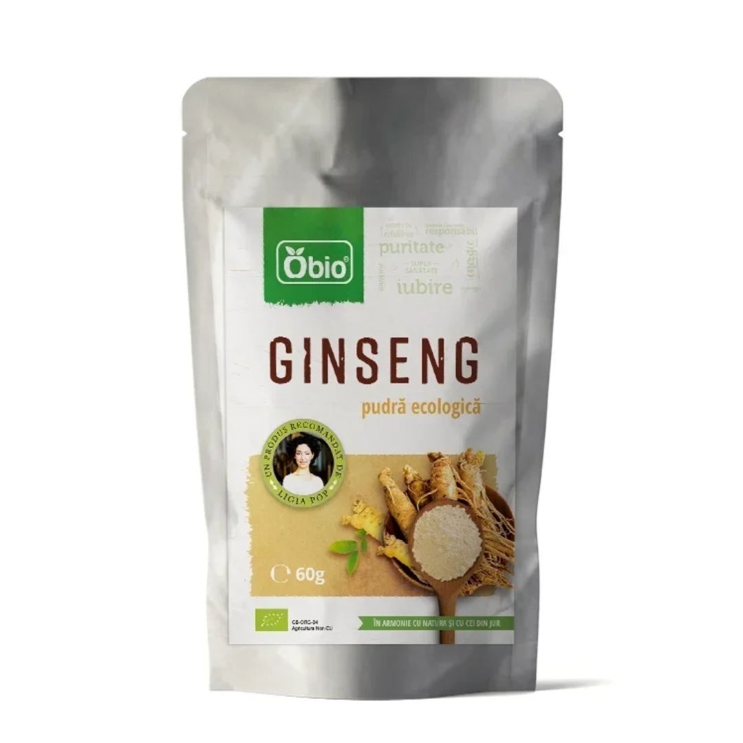 Ginseng panax pudra bio 60g Obio