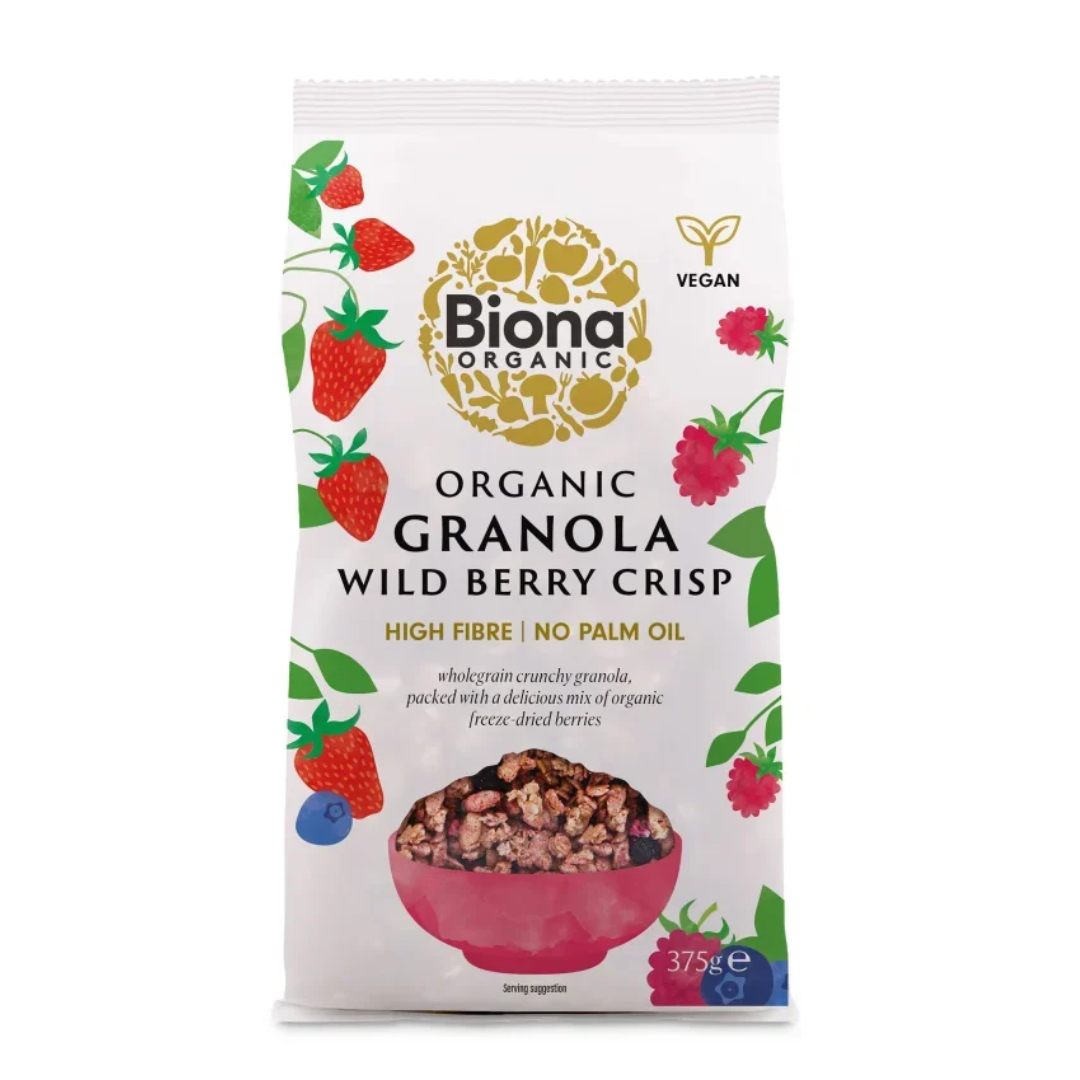 Granola cu fructe de padure crunchy bio 375g Biona