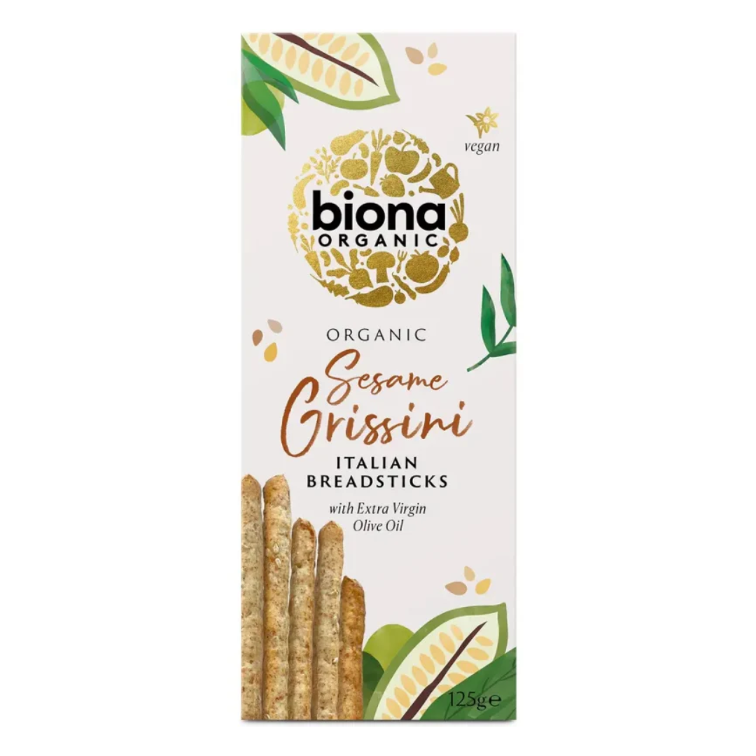 Grisine cu susan si ulei de masline bio 125g Biona