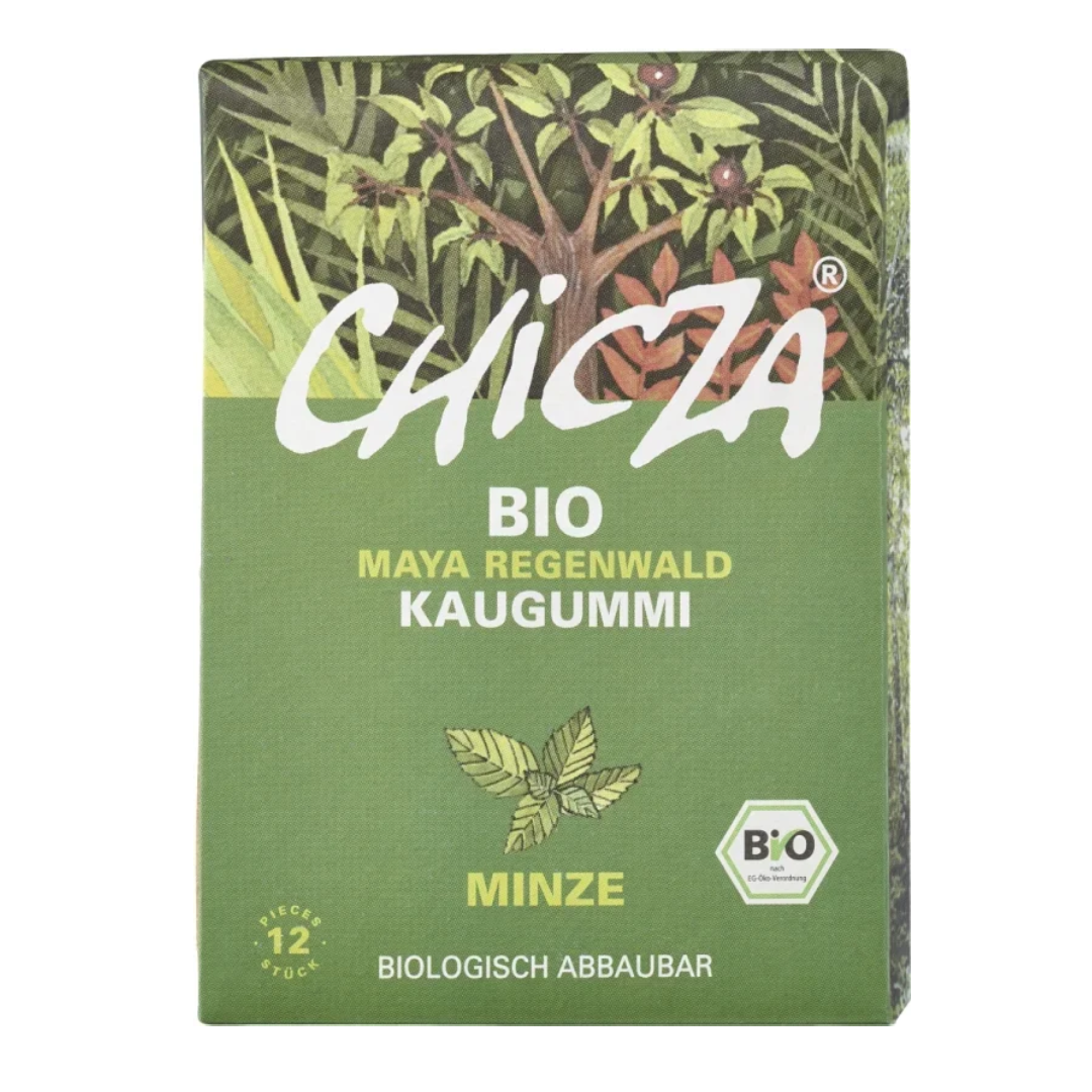 Guma de mestecat cu menta bio 12 lamele – 30g Chicza