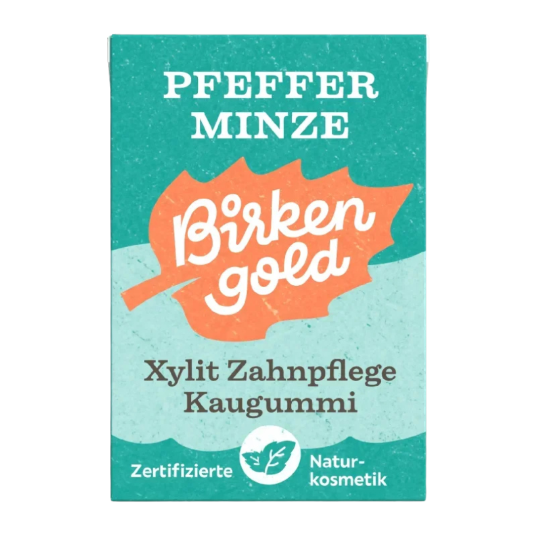 Guma de mestecat cu menta 20 drajeuri 28g Birkengold