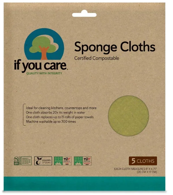 Lavete de uz universal reutilizabile compostabile 5buc If You Care