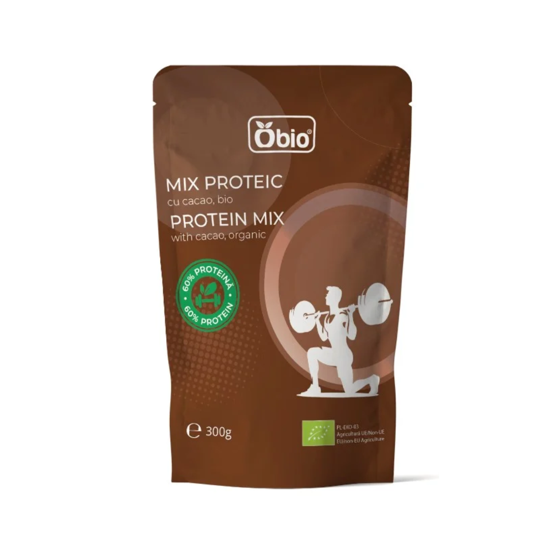 Mix proteic cu cacao bio 300g Obio