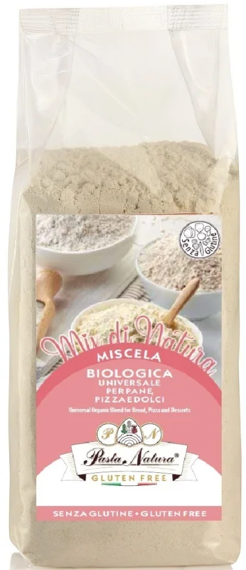 Mix de fainuri fara gluten pentru paine, pizza, deserturi, fara drojdie, bio, 250g Pasta Natura